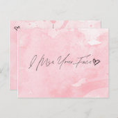 Ich vermisse dein Gesicht Postkarte (Vorne/Hinten)
