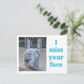 Ich vermisse dein Gesicht Postkarte (Stehend Vorderseite)