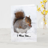 Ich vermisse deine Eichhörnchengrüßkarte Karte (Gelbe Blume)
