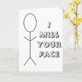 Ich vermisse deine Face Card Karte (Gelbe Blume)