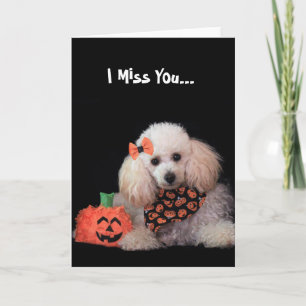 Ich vermisse deine Halloween-Hundekarte Karte