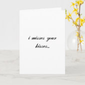 Ich vermisse deine Küsse... Karte (Gelbe Blume)