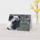 Ich vermisse deine Mops-Grußkarte Karte (Gelbe Blume)