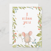 Ich vermisse deine Niedliche Gartenmousine Mitteilungskarte (Vorne/Hinten)