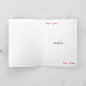 Ich vermisse deine Personalisierte Fotokarte Karte (Innenseite)