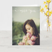 Ich vermisse deine Personalisierte Fotokarte Karte (Gelbe Blume)