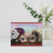 Ich vermisse deine Postkarte mit dem Gesicht (Stehend Vorderseite)