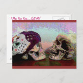 Ich vermisse deine Postkarte mit dem Gesicht (Vorne/Hinten)