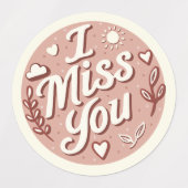 Ich vermisse deine Stickers Sheet Etiketten (Design 1)