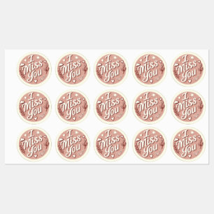 Ich vermisse deine Stickers Sheet Etiketten