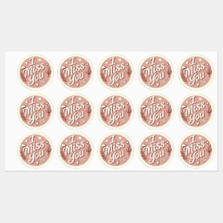 Ich vermisse deine Stickers Sheet Etiketten