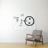 Ich vermisse deine Stickman-Skizze, Tränen, die Me Wandteppich (Beispiel (Horizontal))