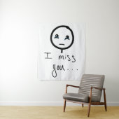 Ich vermisse deine Stickman-Skizze, Tränen, die Me Wandteppich (Beispiel)