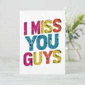 Ich vermisse deine Typ Dankeskarte (Stehend Vorderseite)