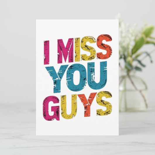 Ich vermisse deine Typ Dankeskarte (Stehend Vorderseite)