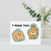 Ich vermisse deine Waffeln und Sirup Postkarte (Stehend Vorderseite)