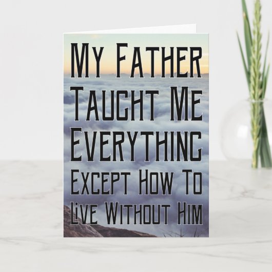 Ich vermisse deinen Vater Karte (Vorderseite)