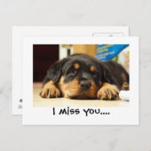 Ich vermisse dich auf Postkarte (Vorne/Hinten)