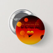 Ich Vermisse Dich! Deutsche Flagge färbt Pop-Kunst Button (Vorne & Hinten)