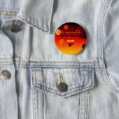 Ich Vermisse Dich! Deutsche Flagge färbt Pop-Kunst Button (Beispiel)