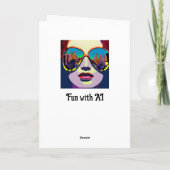 Ich vermisse dich | Frau in Sonnenbrille Reflektio Karte (Rückseite)