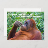 Ich vermisse dich Funny Orangutan Postcard Postkarte (Vorne/Hinten)