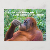 Ich vermisse dich Funny Orangutan Postcard Postkarte (Vorderseite)