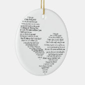 Ich vermisse dich - gebrochenes Herz Keramik Ornament (Rechts)