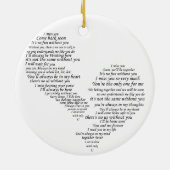 Ich vermisse dich - gebrochenes Herz Keramik Ornament (Hinten)