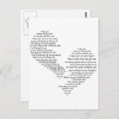 Ich vermisse dich - gebrochenes Herz Postkarte (Vorne/Hinten)