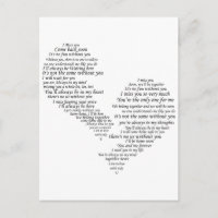 Ich vermisse dich - gebrochenes Herz