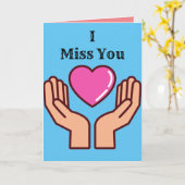 Ich vermisse dich, geklappte Grußkarte Karte (Gelbe Blume)