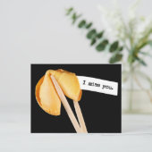 Ich vermisse dich glücklich Cookie Postkarte (Stehend Vorderseite)