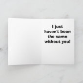 Ich vermisse dich - Grußkarte Karte (Innenseite)