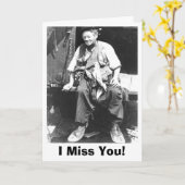 Ich vermisse dich - Grußkarte Karte (Gelbe Blume)