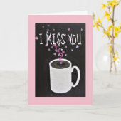 Ich vermisse dich/Grußkarte Karte (Gelbe Blume)