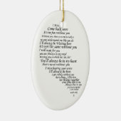 Ich vermisse dich - halb Herz Keramikornament (Rechts)