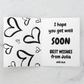 Ich vermisse dich herzsinnig kostspielige Liebe Karte (Innenseite)