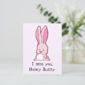 Ich vermisse dich, Honigbär Postkarte (Stehend Vorderseite)