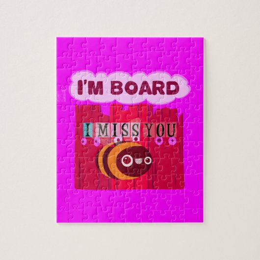 Ich vermisse dich, ich bin gelangweilt puzzle (Vertikal)