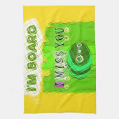 Ich vermisse dich, ich bin Vorstand: Funny Text Qu Handtuch (Vertikal)