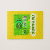 Ich vermisse dich, ich bin Vorstand: Funny Text Qu Puzzle (Horizontal)