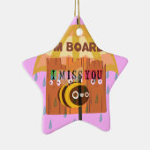 Ich vermisse dich im Regen, bei dem mir langweilig Keramikornament (Rechts)