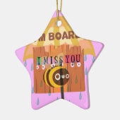 Ich vermisse dich im Regen, bei dem mir langweilig Keramikornament (Links)