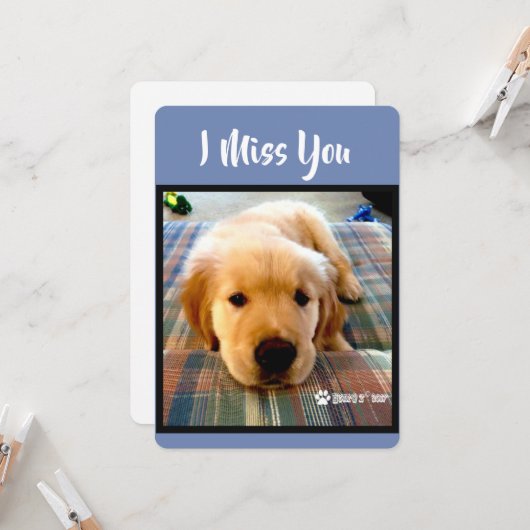 Ich vermisse dich karte (Vorderseite/Rückseite Beispiel)