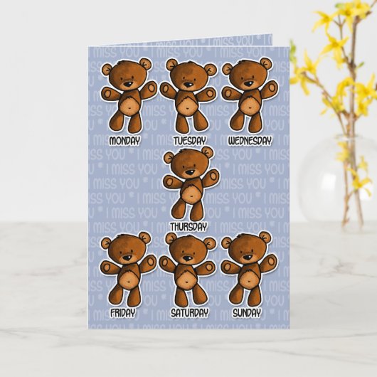 Ich vermisse dich karte (Gelbe Blume)