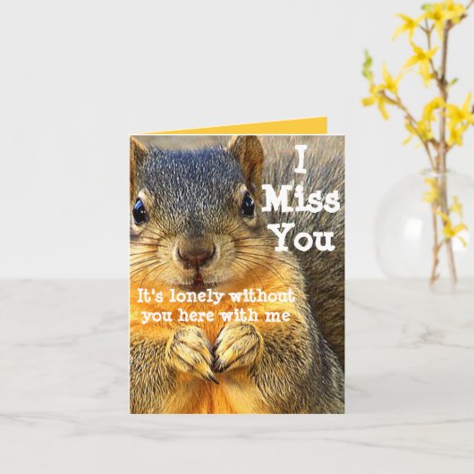 Ich vermisse dich_ karte (Gelbe Blume)