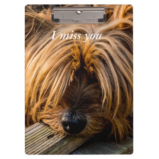 Ich vermisse dich klemmbrett (Vorderseite)