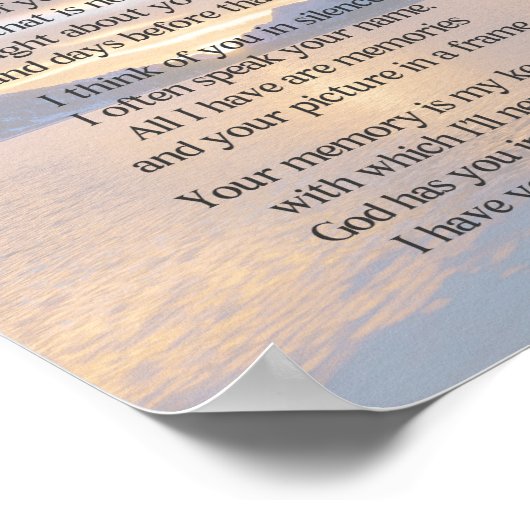 Ich vermisse dich Mama Poster (Ecke)