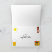 Ich vermisse dich mehr als Bacon Karte (Innenseite)